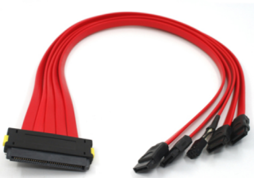 Cáp SFF-8484 SAS 32 pin to 4x SATA Fanout Cable with power, 0.5m